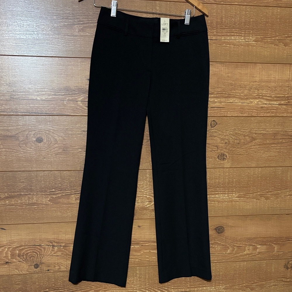Loft Petites NWT sz 2P black Julie Trouser